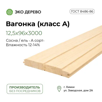 Вагонка (Класс А, 3 м)