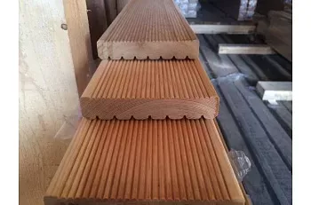 Террасная доска из лиственницы 35x120мм 3,4,6м сорт С